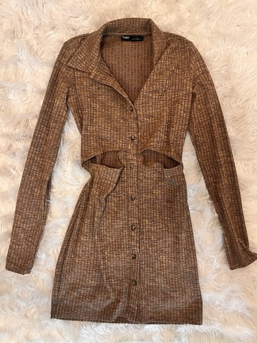Pull bear brown knit - brown, collar