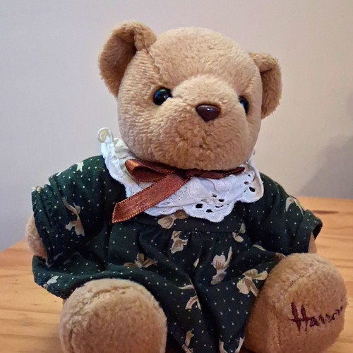 Harrods beige plush teddy - harrods, bear