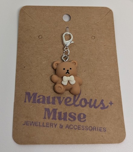 Acrylic brown teddy bear cat - brown,