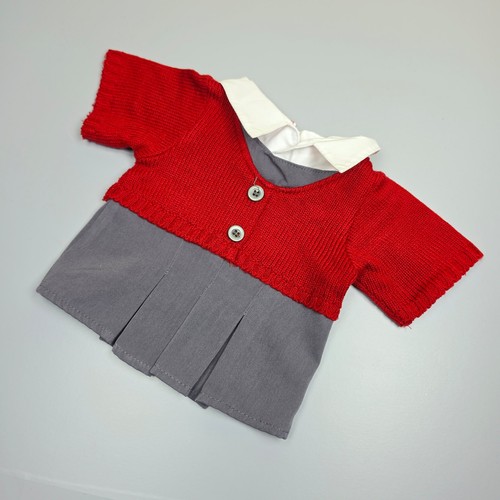 Build bear red knit grey - knit,