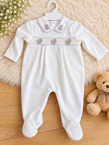 Footed white long sleeve - footed,