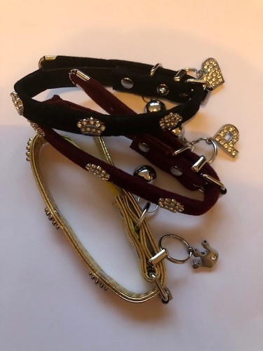 Personalised velvet cat collar - personalised,