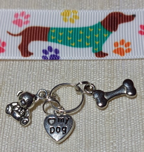 Dog collar charms - collar, teddy