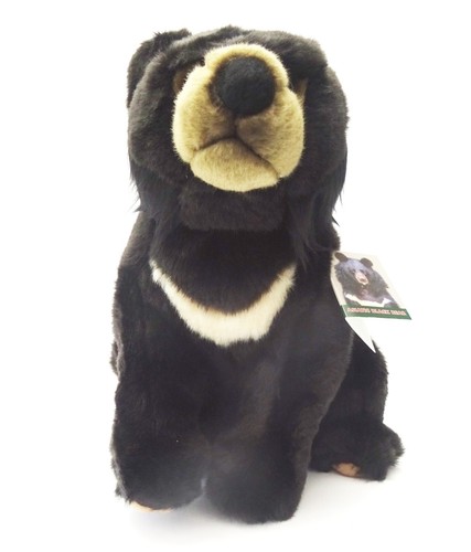 Asiatic black bear toy as - black, 12"
