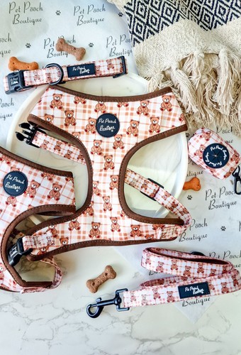 Vintage bear gingham dog - vintage,