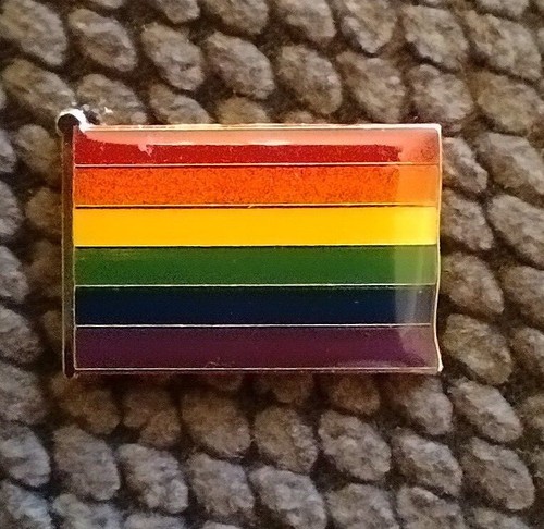 Gay pride lapel pin enamle - gay,