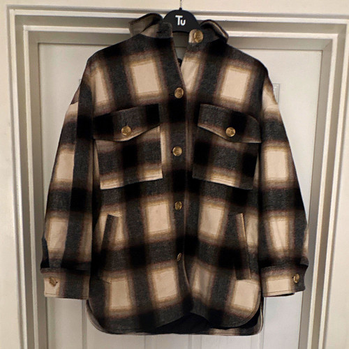 Pull bear check shacket - check,